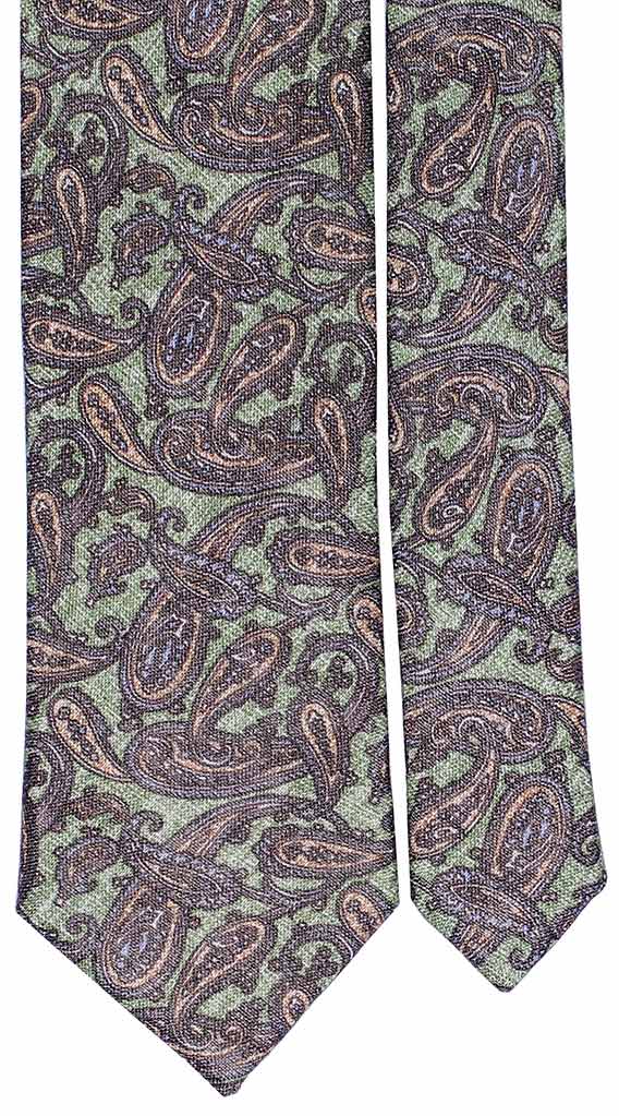 TigerTie Designer Cravatta in seta - verde foglia verde nero TigerTie Designer Cravatta in seta - verde foglia verde nero