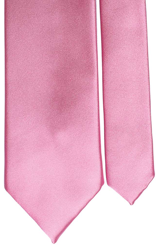 Cravatta di Raso Rosa Tinta Unita Made in Italy Graffeo Cravatte Pala