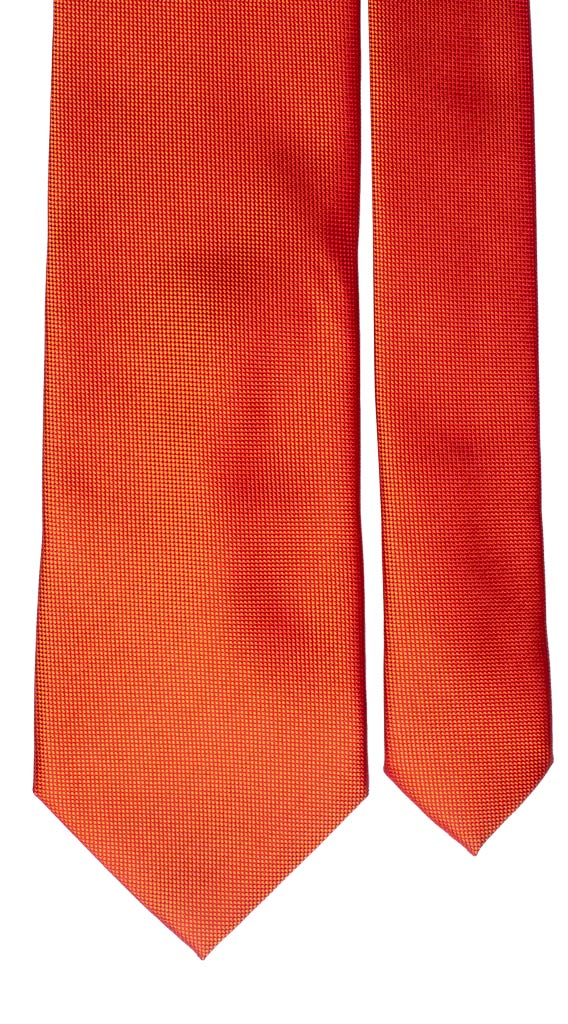 Cravatta di Seta Arancione Tinta Unita Made in Italy graffeo Cravatte Pala