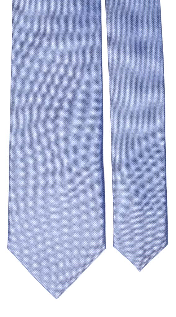 Cravatta di Seta Azzurra Tinta Unita Made in Italy Graffeo Cravatte Pala