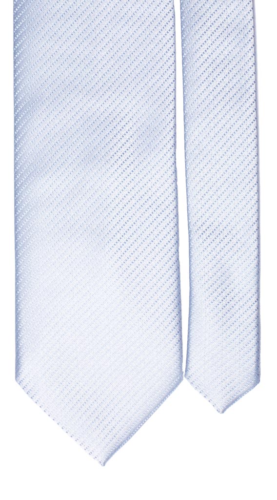 Cravatta di Seta Azzurro Ghiaccio Fantasia Tono su Tono Made in italy Graffeo Cravatte Pala