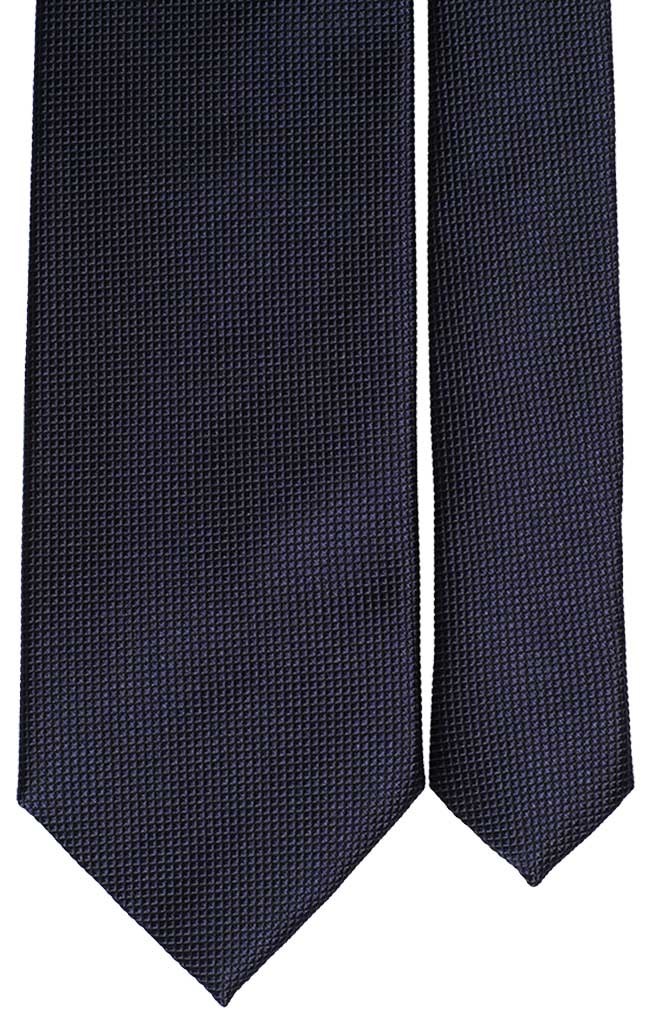 Cravatta di Seta Blu Micro Fantasia Tono su Tono Made in Italy Graffeo Cravatte Pala