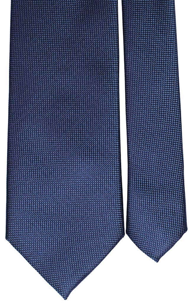 Cravatta di Seta Blu Navy Micro Fantasia Blu Made in Italy Graffeo Cravatte Pala
