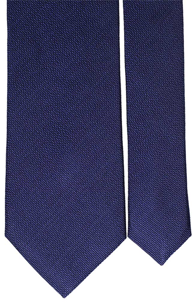 Cravatta di Seta Blu Navy Micro Fantasia Tono su Tono Made in Italy Graffeo Cravatte Pala