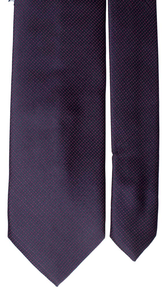 Cravatta di Seta Blu Punto a Spillo Fucsia Made in Italy graffeo Cravatte Pala