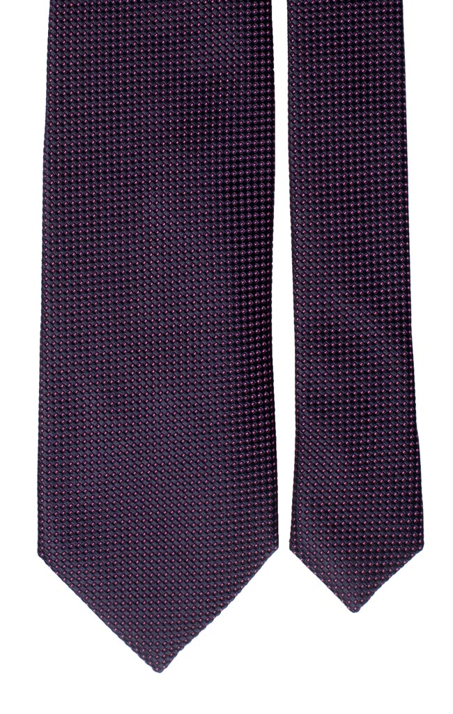 Cravatta di Seta Blu Punto a Spillo Rosa Made in Italy Graffeo Cravatte Pala