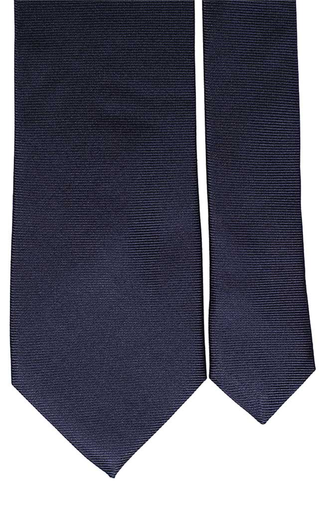 Cravatta di Seta Blu Riga Orizzontale Tono su Tono Made in Italy Graffeo Cravatte Pala