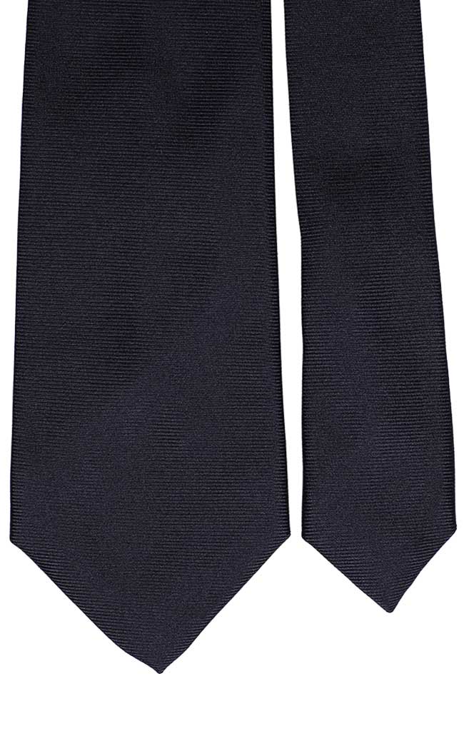 Cravatta di Seta Blu Righe Orizzontali Tono su Tono Made in Italy Graffeo Cravatte Pala