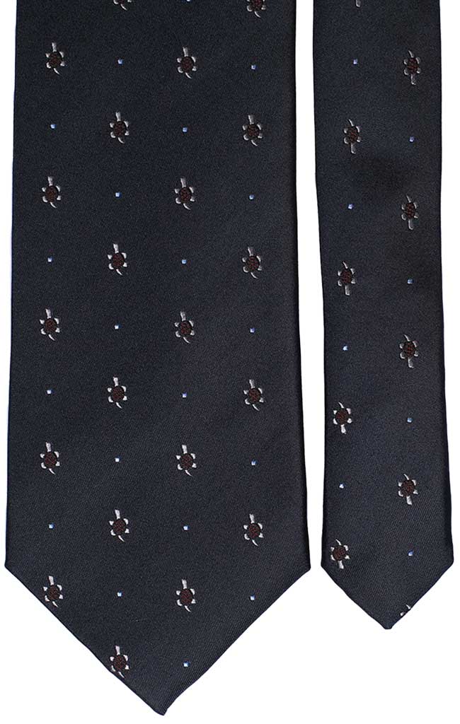 Cravatta di Seta Blu con Animali made in Italy Graffeo Cravatte Pala