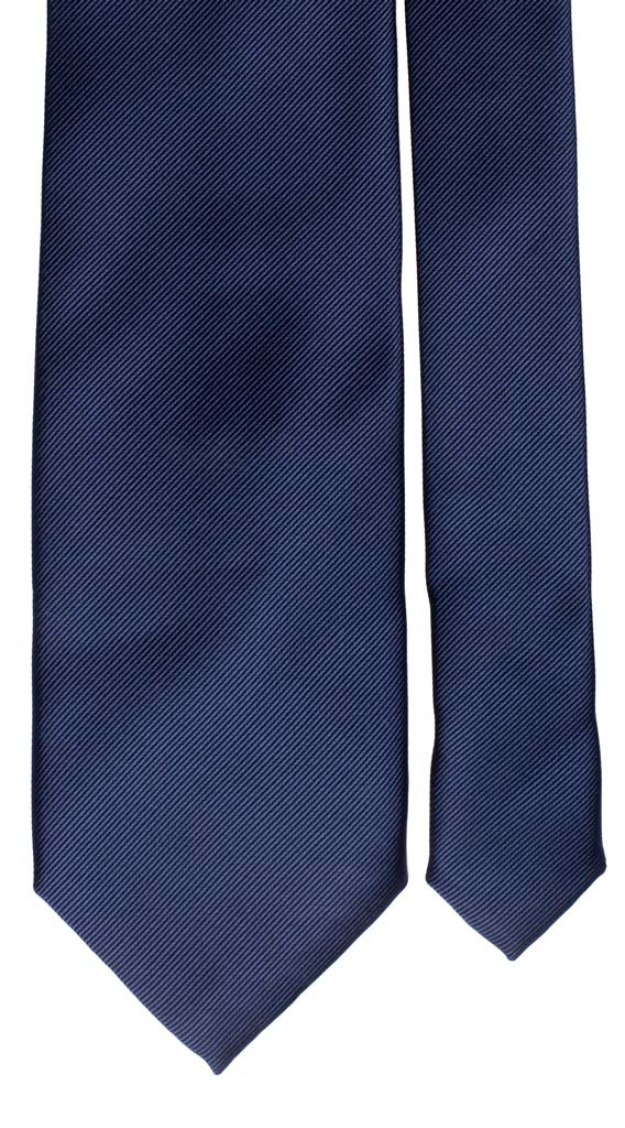 Cravatta di Seta Blu con Disegno Sottonodo Logo Graffeo Vintage Made in Italy graffeo Cravatte Pala