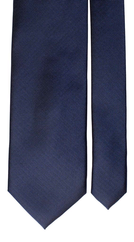 Cravatta di Seta Blu con Disegno Sottonodo Sole Made in Italy Graffeo Cravatte Pala