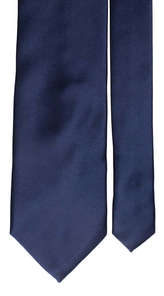 Cravatta di Seta Blu con Disegno Sottonodo Timone Ancora Made in Italy Graffeo Cravatte
