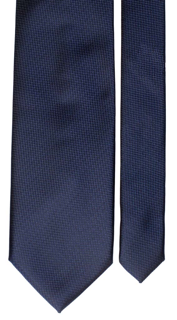 Cravatta di Seta Blu con Disegno Sottonodo Carte da Poker Made in Italy Graffeo Cravatte Pala