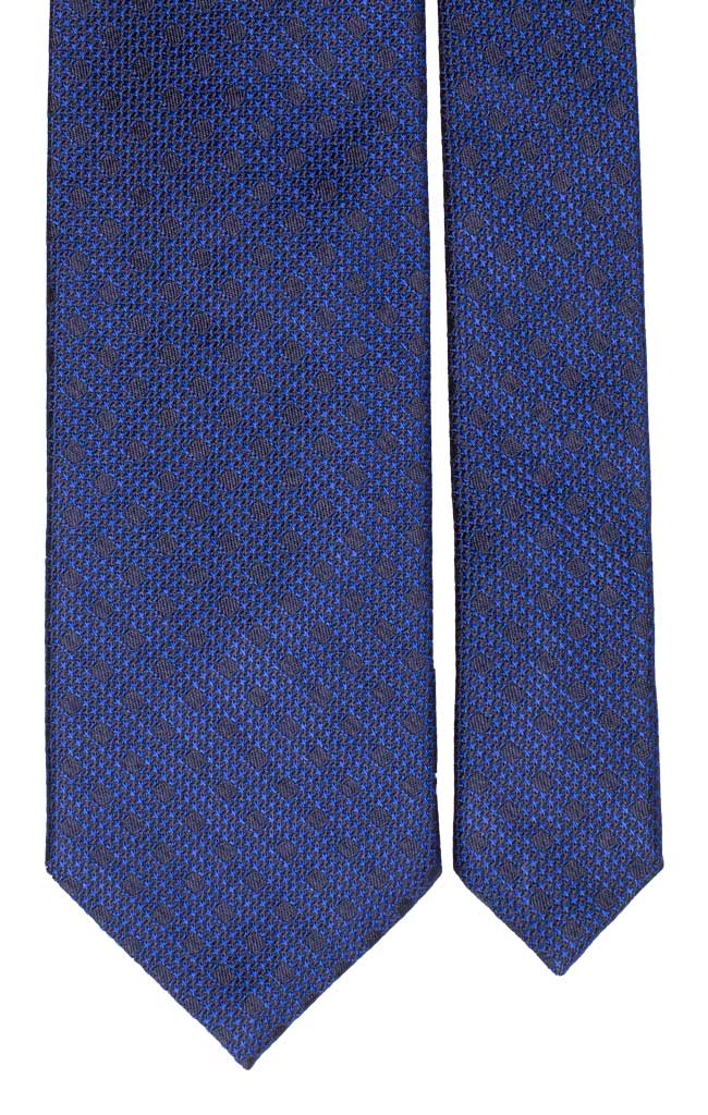 Cravatta di Seta Bluette Pois Blu Made in Italy Graffeo Cravatte Pala