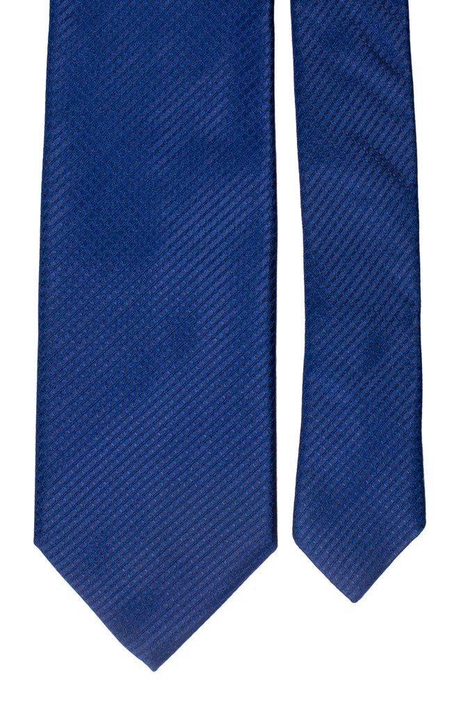 Cravatta di Seta Fantasia Blu Bluette Made in Italy Graffeo cravatte Pala