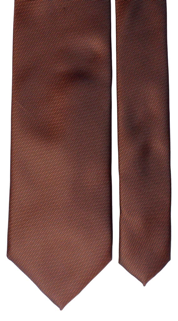 Cravatta di Seta Fantasia Nera Ruggine Made in Italy Graffeo Cravatte Pala