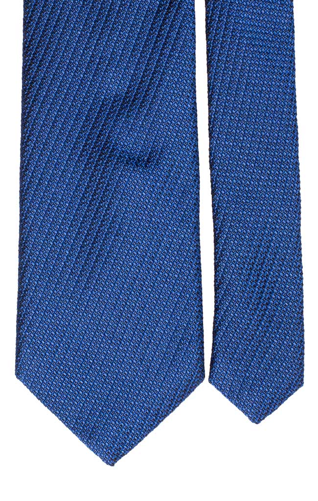 Cravatta di Seta Garzata Bluette Tinta Unita Made in Italy Graffeo Cravatte Pala