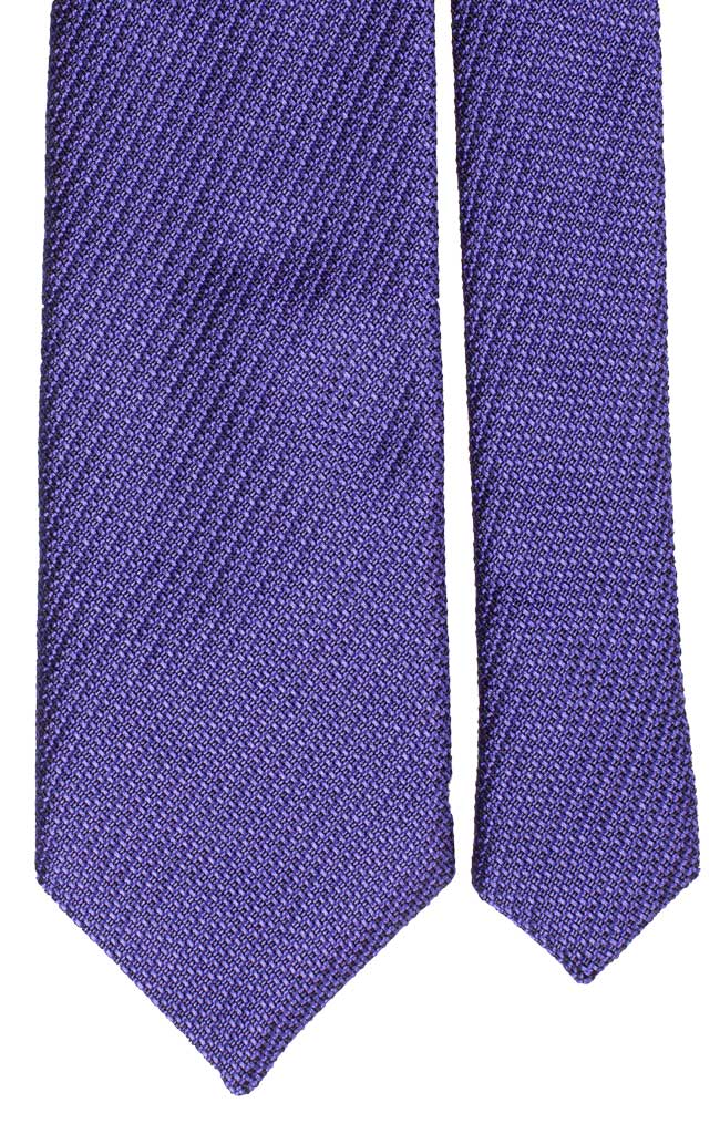 Cravatta di Seta Garzata Viola Tinta Unita Made in Italy Graffeo Cravatte Pala