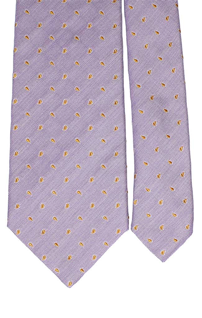 Cravatta di Seta Glicine Paisley Giallo Made in Italy Graffeo Cravatte Pala