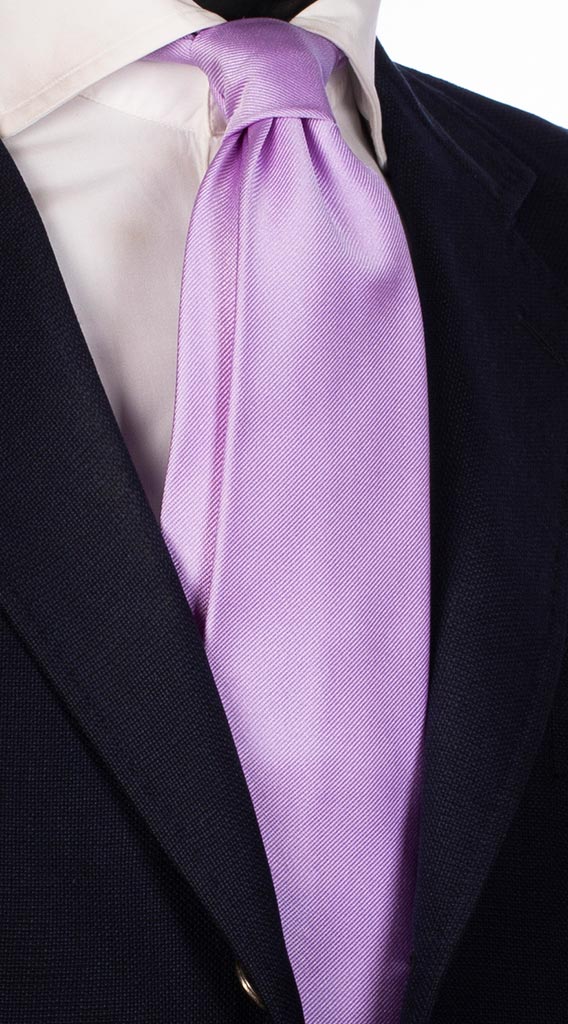 Cravatta di Seta Glicine Tinta Unita Made in Italy Graffeo Cravatte