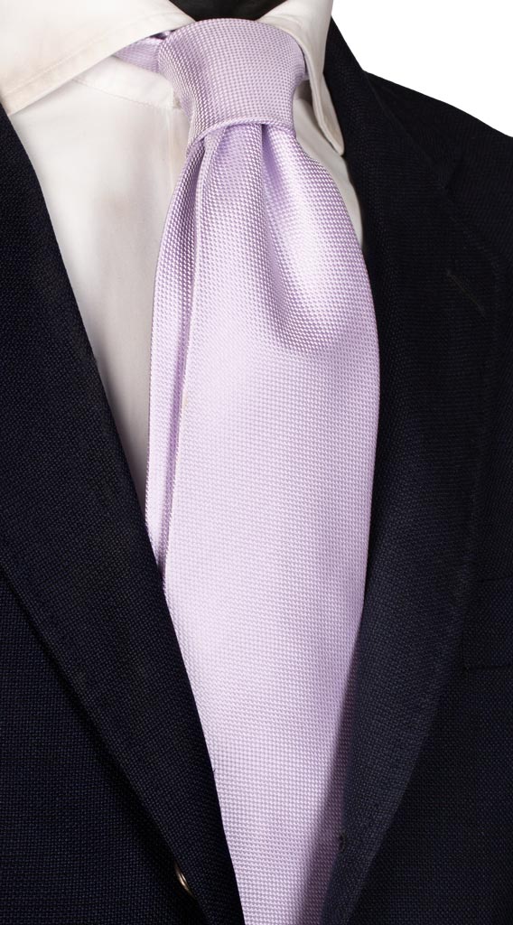 Cravatta di Seta Glicine Tinta Unita Made in Italy Graffeo Cravatte
