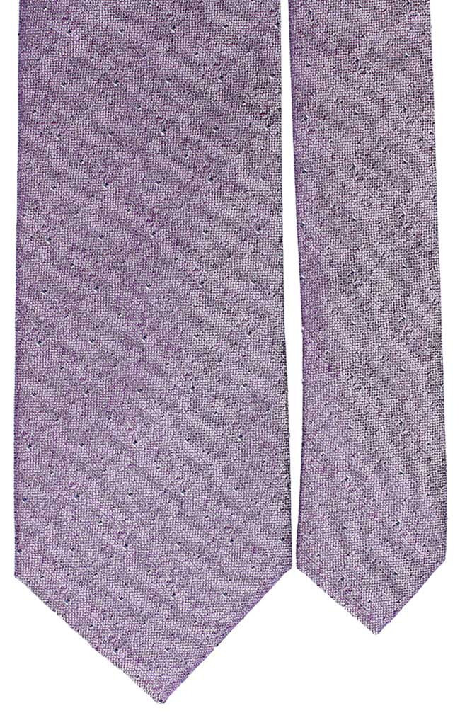 Cravatta di Seta Glicine con Micro Fantasia Blu Made in Italy Graffeo Cravatte Pala