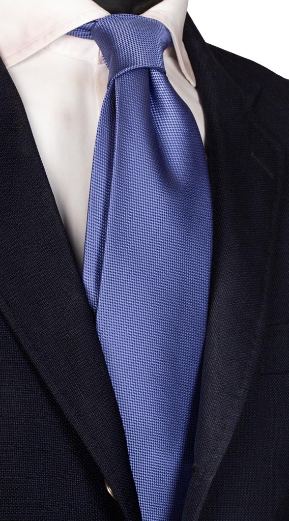 Cravatta di Seta Lavanda Tinta Unita Made in Italy Graffeo Cravatte