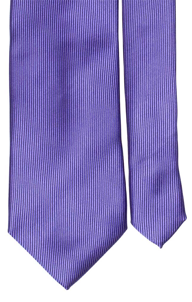 Cravatta di Seta Lavanda con Riga Verticale Tinta Unita Made in Italy Graffeo Cravatte Pala