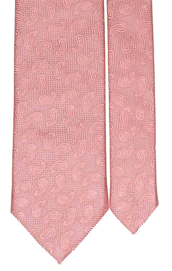 Cravatta di Seta Rosa Paisley Tono su Tono Made in Italy graffeo Cravatte Pala