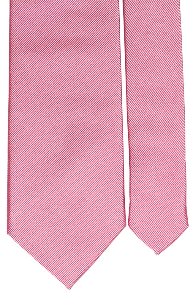 Cravatta di Seta Rosa Riga Tono su Tono Tinta Unita Made in Italy Graffeo Cravatte Pala