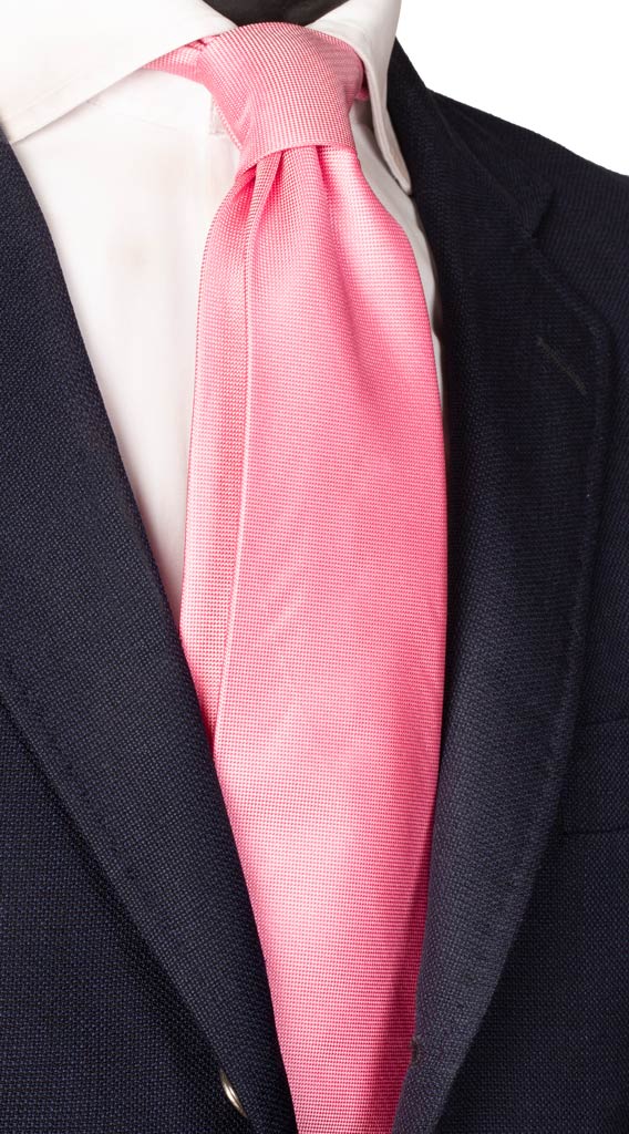 schmale TigerTie Designer Krawatte in dunkelrosa einfarbig Uni - Tie schmale TigerTie Designer Krawatte in dunkelrosa einfarbig Uni - Tie