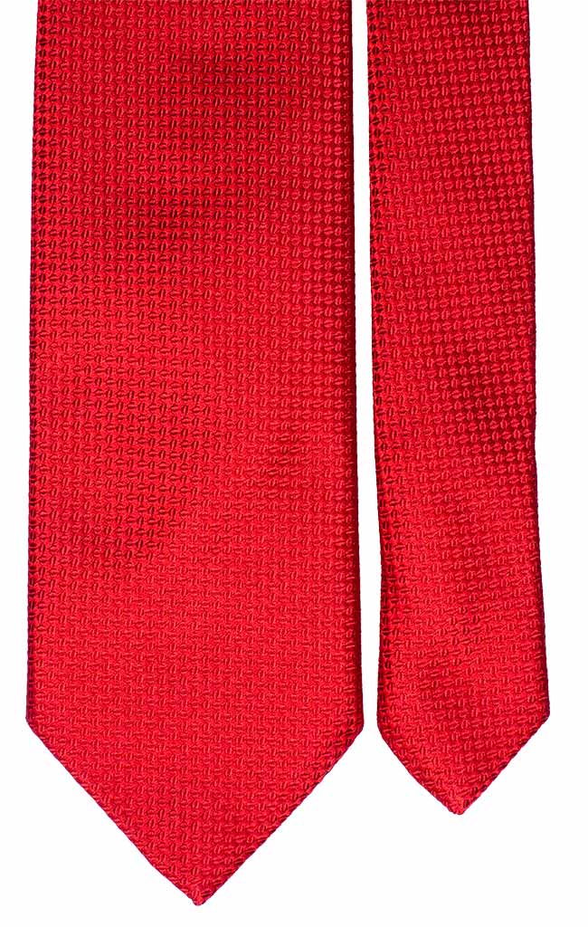 Cravatta di Seta Rossa Fantasia Tono su Tono Made in Italy Graffeo Cravatte Pala