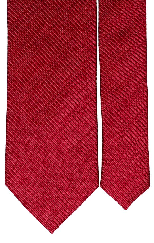 Cravatta di Seta Rossa Micro Fantasia Tono su Tono Made in Italy Graffeo Cravatte Pala