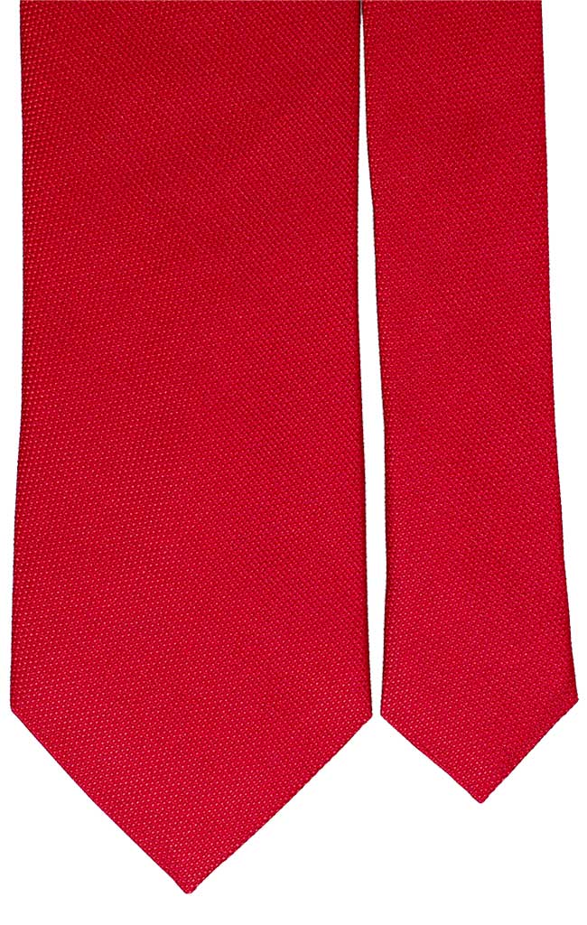 Cravatta di Seta Rossa Micro Fantasia Tono su Tono Made in italy Graffeo Cravatte Pala