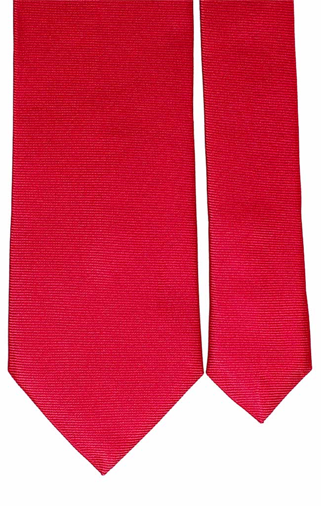 Cravatta di Seta Rossa Tono su Tono Tinta Unita Made in Italy Graffeo Cravatte Pala