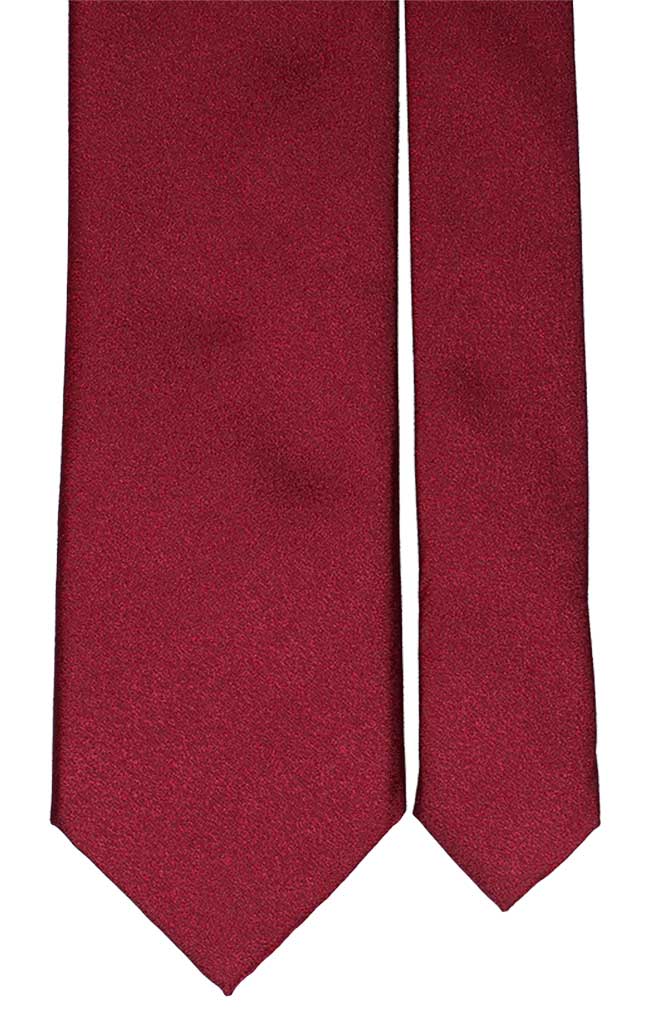 Cravatta di Seta Rosso Bordeaux Effetto Satinato Made in Italy Graffeo Cravatte pala