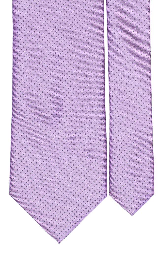 Cravatta di Seta Viola Punto a Spillo Blu Made in Italy Graffeo Cravatte Pala