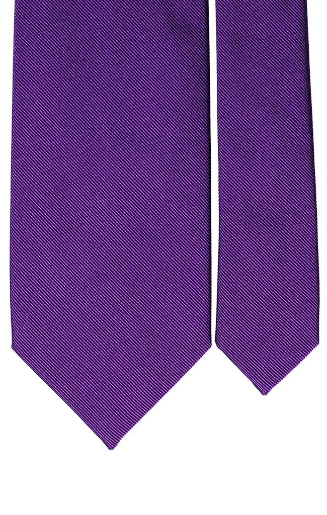 Cravatta di Seta Viola Tinta Unita Made in Italy Graffeo Cravatte Pala