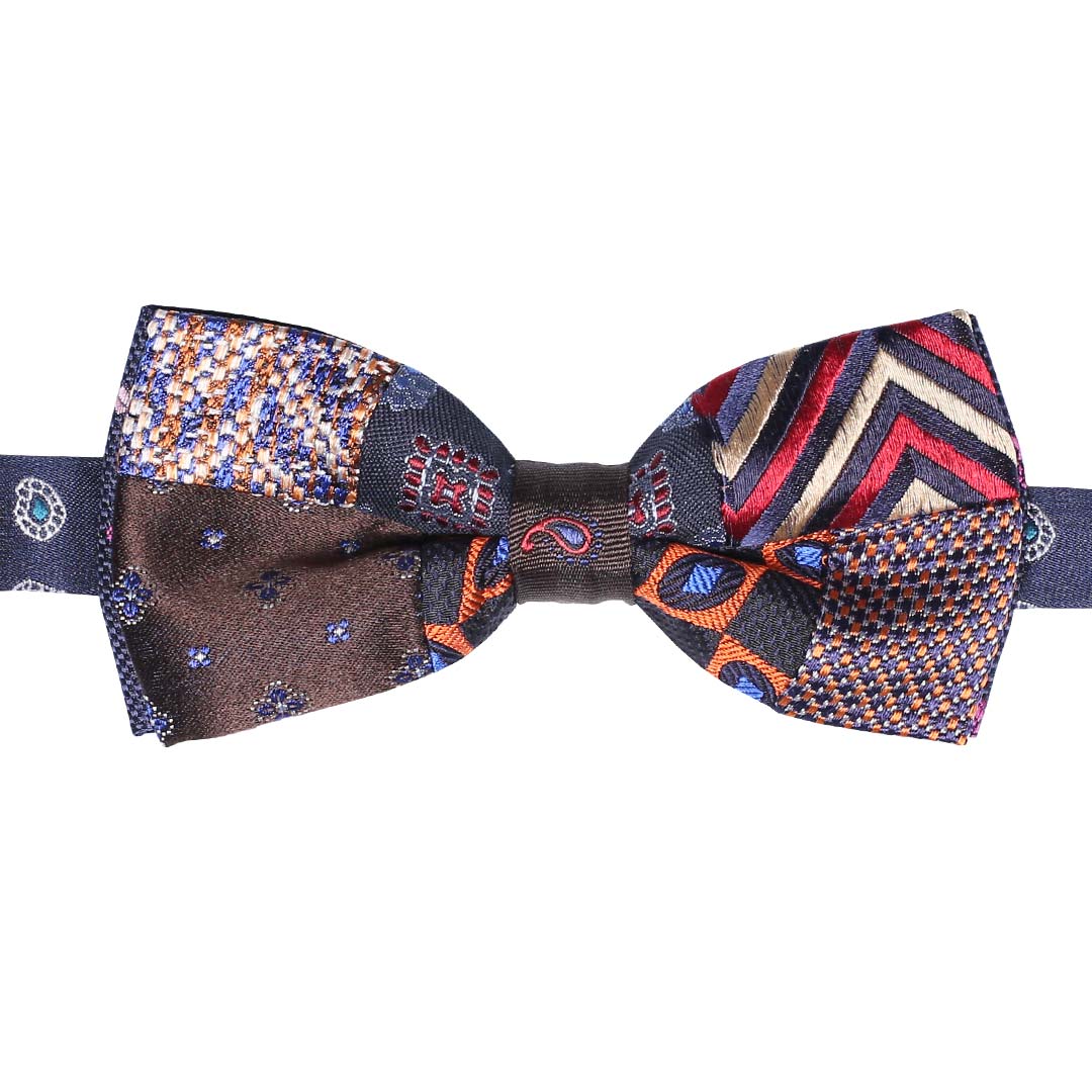 Papillon Uomo Patchwork di Seta Multicolor Made in Italy Graffeo Cravatte