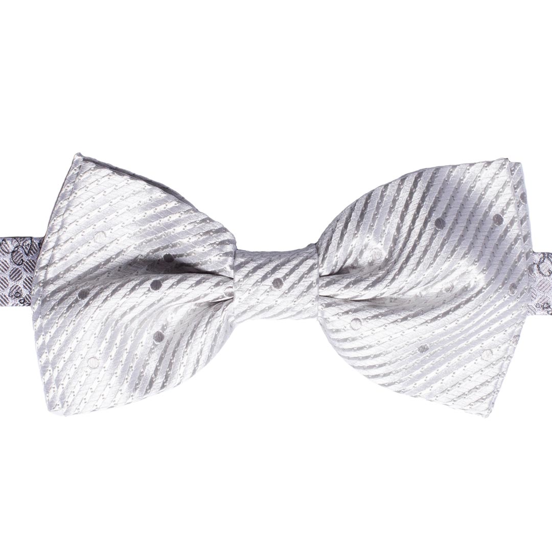 Papillon Con Paillettes Argento Per Clown E Travestimento - Accessorio Per Feste, Carnevale, Halloween, Cosplay