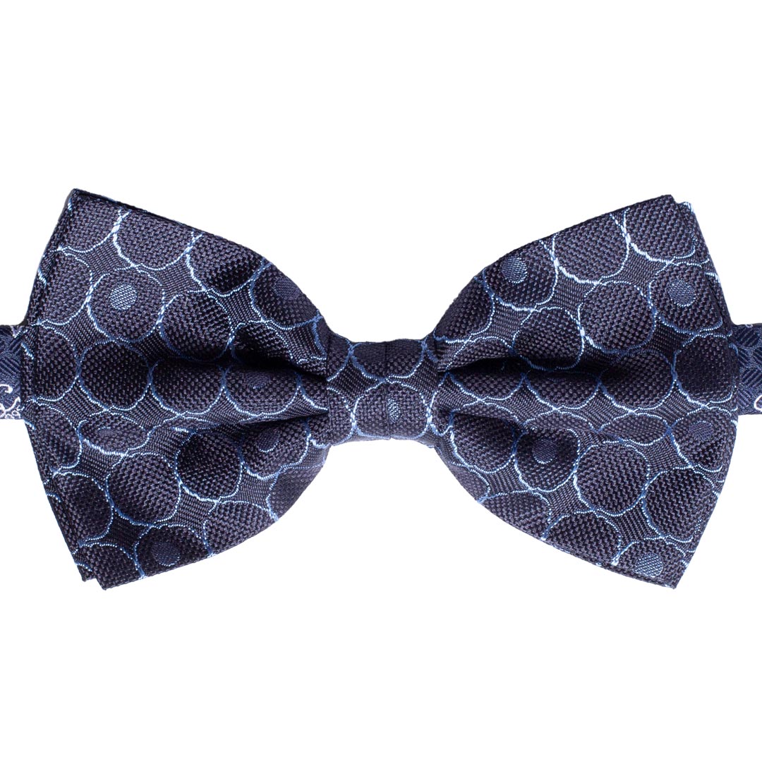 Papillon Uomo di Seta Blu Fantasia Celeste Made in Italy Graffeo Cravatte