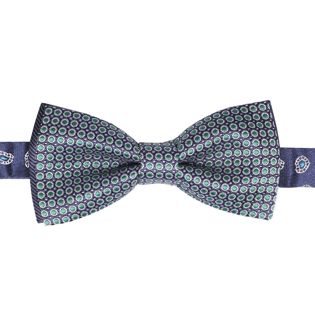 LANVIN Papillon in seta azzurro da uomo con micro monogramma L LANVIN Papillon in seta azzurro da uomo con micro monogramma L