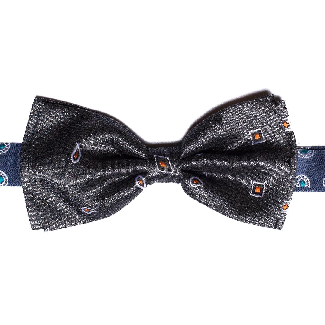 Nœud Papillon Valby Handmade – Noir, 100% Soie – Fait Main En Italie – Neuf Avec étiquette