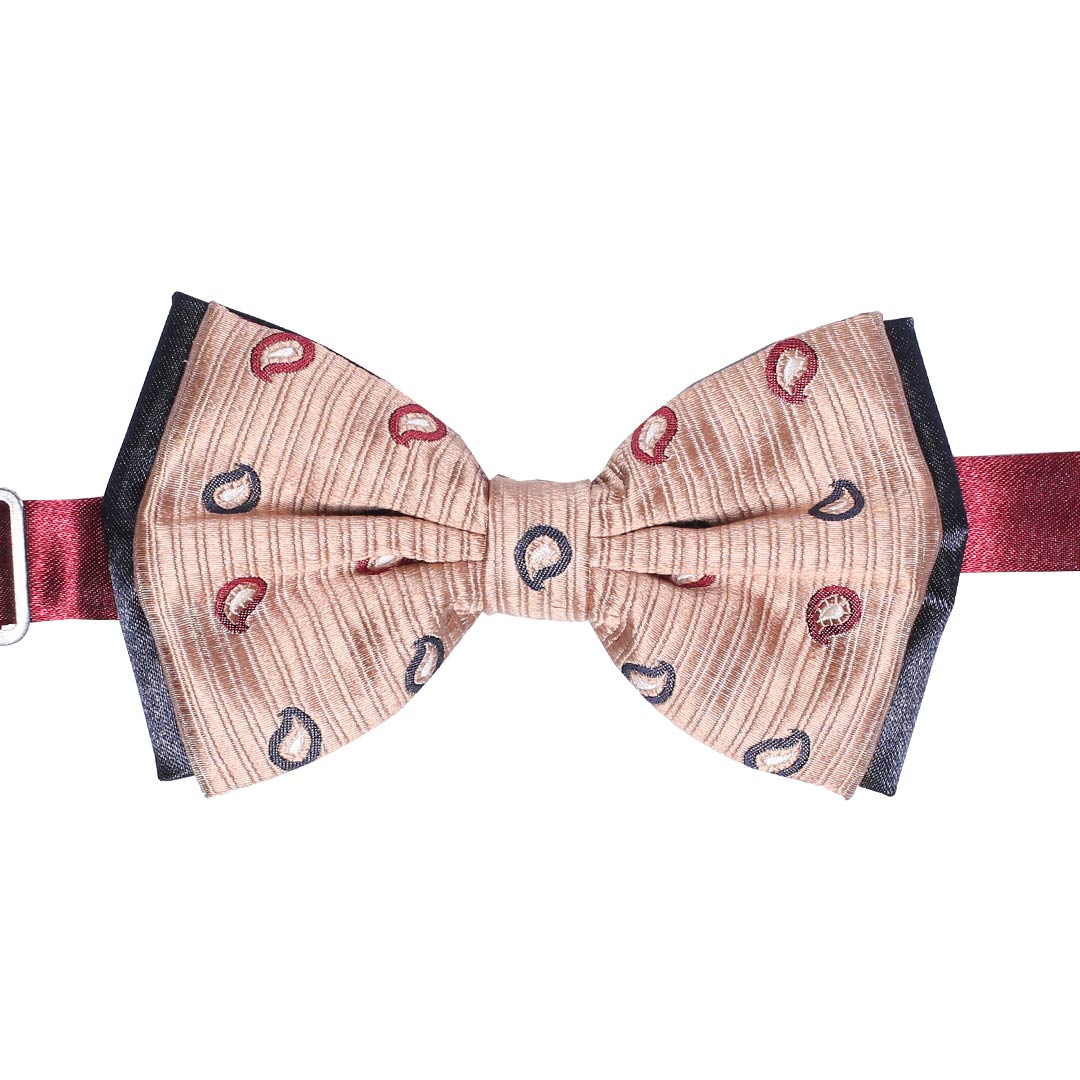 Papillon Uomo di Seta Marrone Paisley Multicolor Made in Italy Graffeo Cravatte