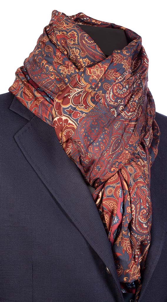 silk patchwork scarf